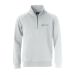 Half zip genser med børstet innside. White