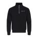 Half zip genser med børstet innside. Black