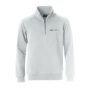 Half zip genser med børstet innside. White