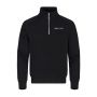 Half zip genser med børstet innside. Black